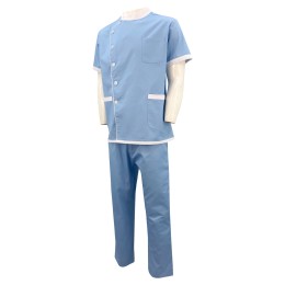 NU064   Custom suit male nurse uniform hospital clinic staff uniform contrast color collar pocket design clinic uniform supplier Nursing Uniform side button  hospital attendant uniform NU064   Custom suit male nurse uniform hospital clinic staff uniform contrast color collar pocket design clinic uniform supplier Nursing Uniform side button  hospital attendant uniform